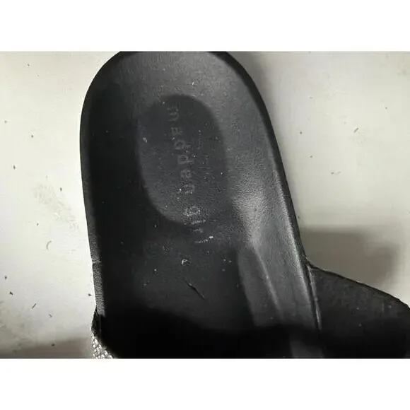 Madden Girl Black Sandals with Rhinestone Buckled Straps - Picture 2 of 6